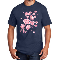 Falling Sakura Cherry Blossom Basic T-shirt | Artistshot