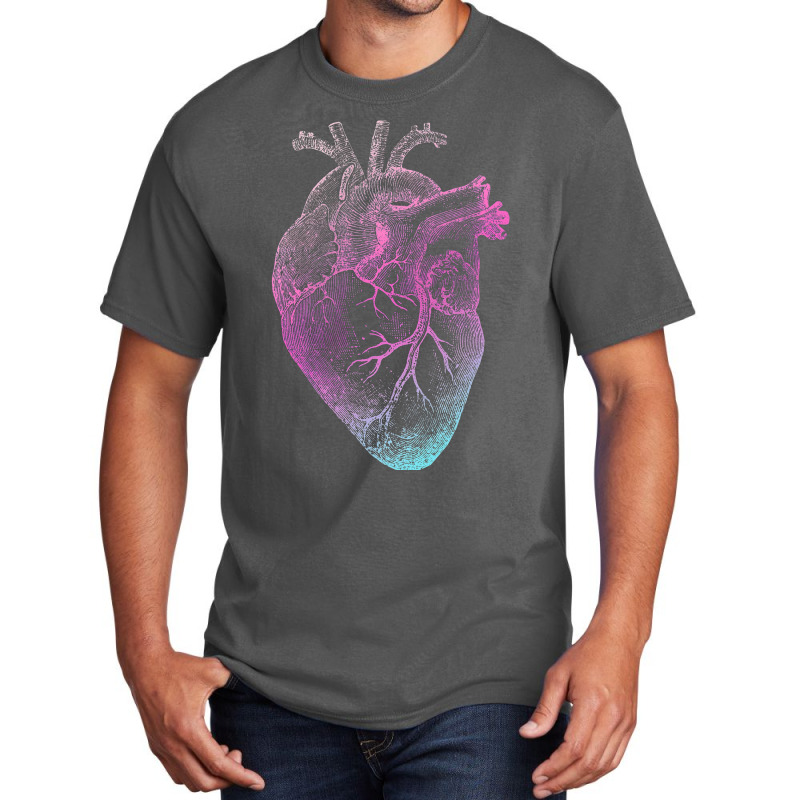 Pinky Heart   Vintage Heart Anatomy Basic T-shirt | Artistshot