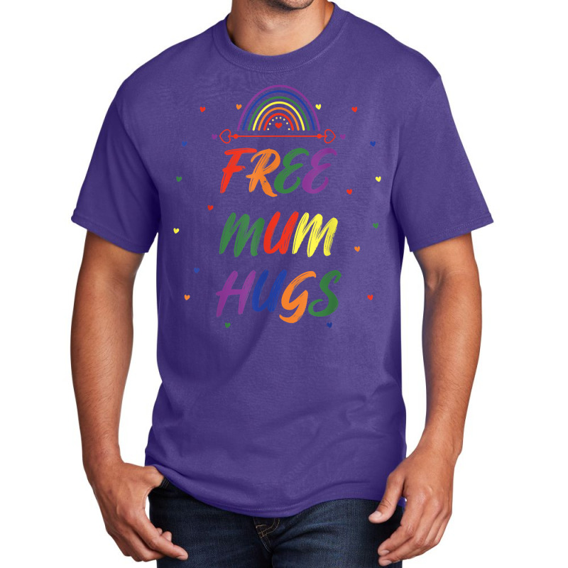 Transgender Lgbt Gay Bisexual Rainbow I Free Mum Hugs T Shirt Basic T-shirt | Artistshot