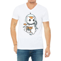 Cat Diver V-neck Tee | Artistshot