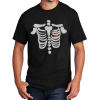 Trending Skeleton Ribs With Heart Basic T-shirt | Artistshot