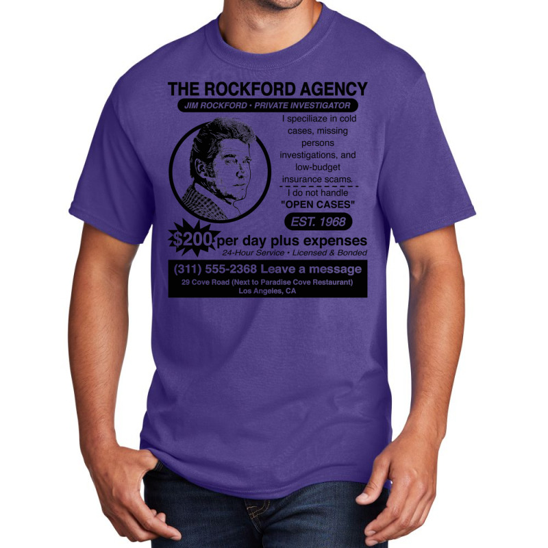 Jim Rockford Newspaper Ad Basic T-shirt by kebabbmkhabar | Artistshot