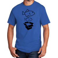 Big Fish Little Fish Cardboard Box Basic T-shirt | Artistshot