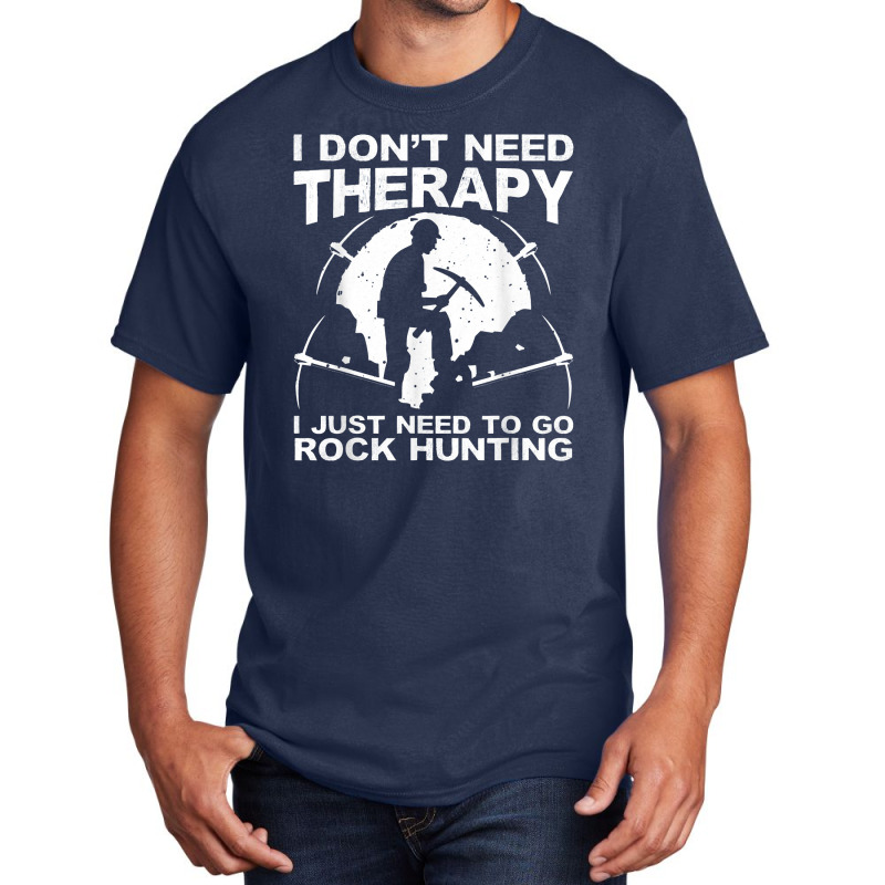 Funny Rock Hunting For Men Women Rock Collecting Geologist Basic T-shirt by retrastar | Artistshot