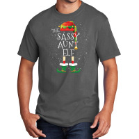 Sassy Aunt Elf Family Matching Christmas Group Funny Pajama Gift Basic T-shirt | Artistshot