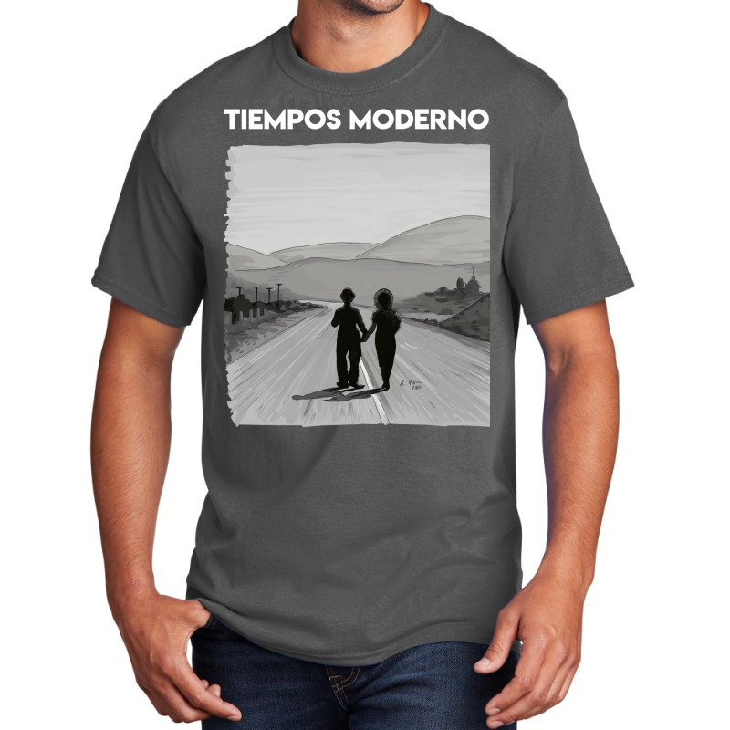 Copy Of Charly Chaplin   Modern Times Basic T-shirt by chimeyandres5 | Artistshot