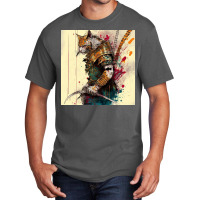 Cat In Action Pose Basic T-shirt | Artistshot