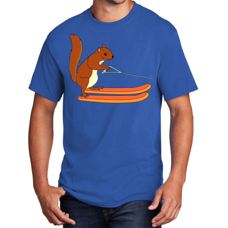 Waterskiing Ski Squirrel Freestyle Gift Animal Basic T-shirt by chueforazij | Artistshot