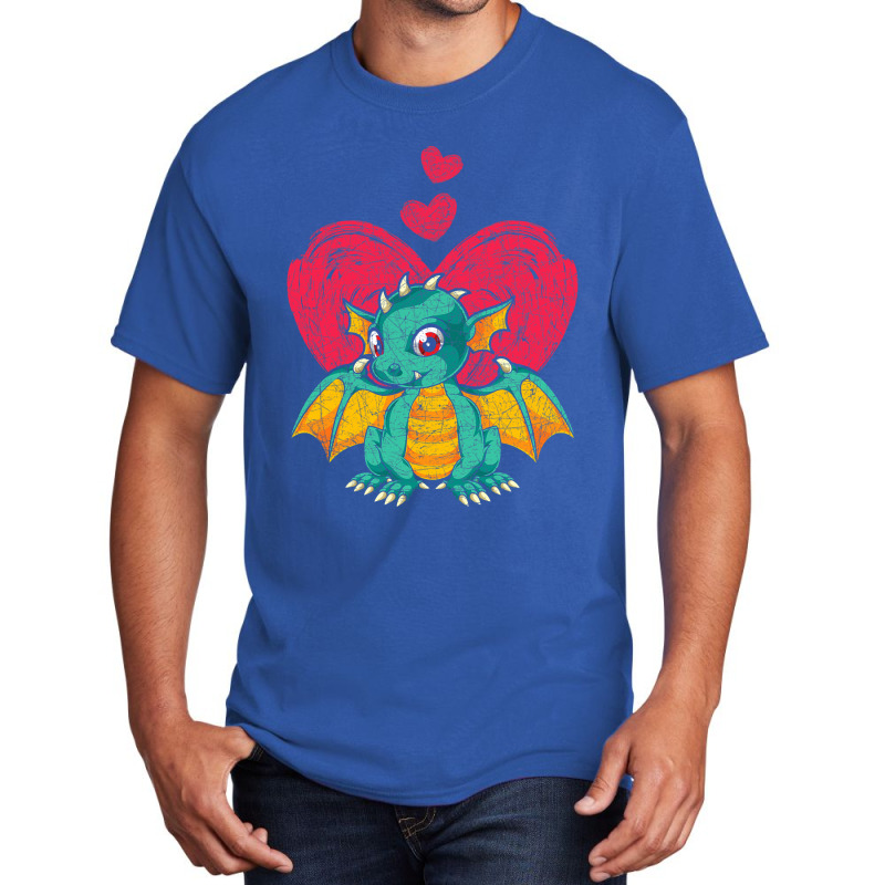 Fantasy Animal Dragon Lover Hearts Cute Dragon Basic T-shirt by whoretacarpal | Artistshot