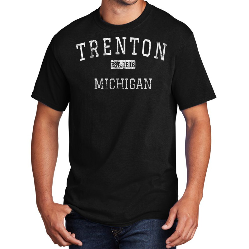 Trenton Michigan Mi Vintage T Shirt Basic T-shirt | Artistshot