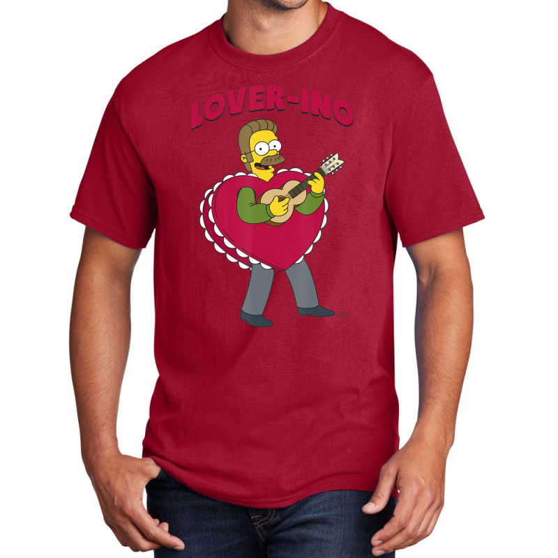 The Simpsons Valentine's Day Ned Flanders Lover-in Basic T-shirt by longdanouj | Artistshot