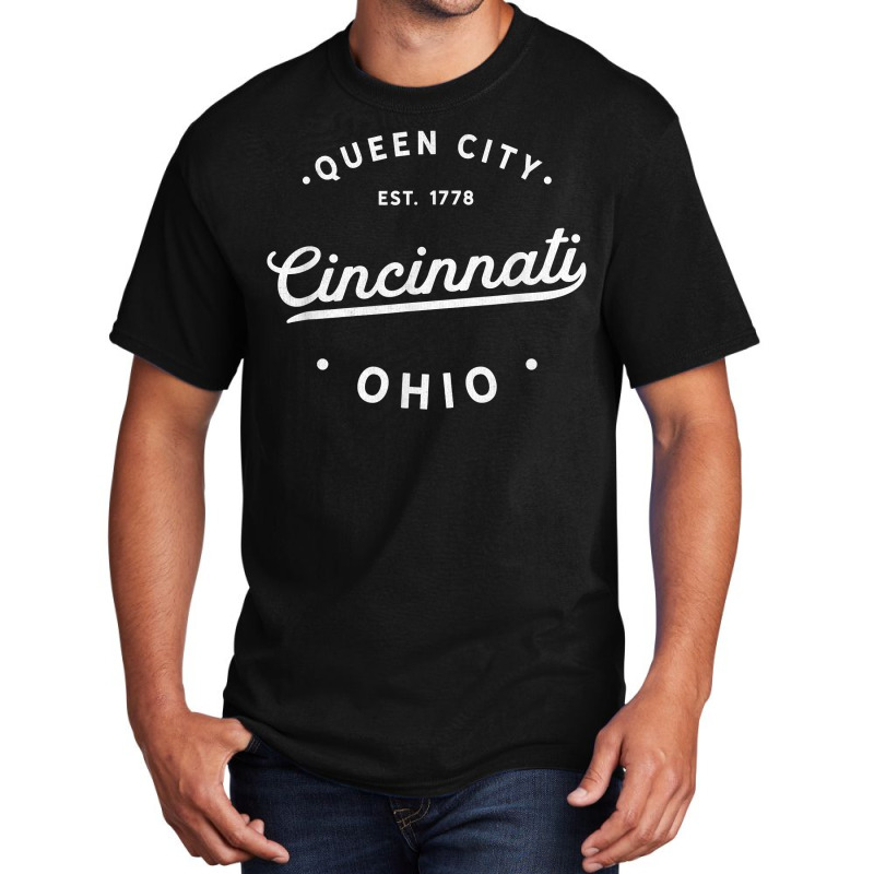 Classic Retro Vintage Cincinnati Ohio Pride Usa No Basic T-shirt by tamicam | Artistshot