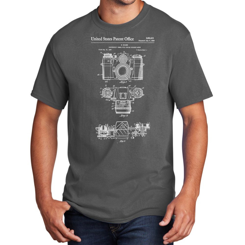 Camera Patent White Basic T-shirt | Artistshot