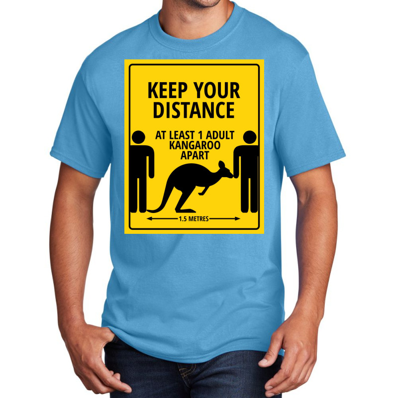 Please Keep At Least 1 Kangaroo Apart Basic T-shirt by hermesginderq | Artistshot