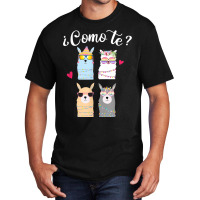 Como Te Llamas Funny Spanish Teacher Bilingual Tea Basic T-shirt | Artistshot