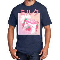 Japanese Aesthetics Kawaii Strawberry Milk Shake Basic T-shirt | Artistshot