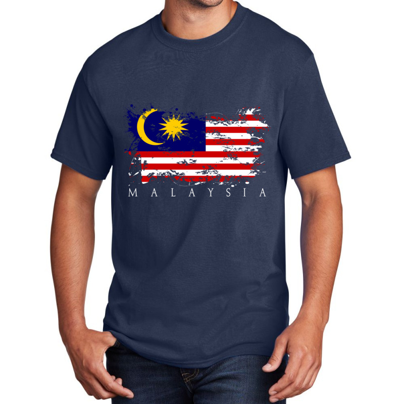 Malaysia Flag State Kuala Lumpur Nationality Pullo Basic T-shirt by wafaha | Artistshot