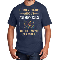 Funny 3 People Astrophysics Astrophysicist Blue Basic T-shirt | Artistshot