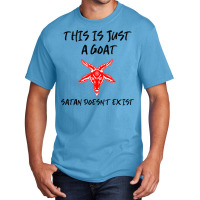 Just A Goat Satan Doesnt Exist Music Basic T-shirt | Artistshot