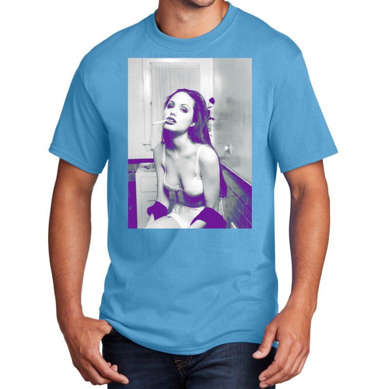 Angelina Jolie   Circa 1994 Basic T-shirt by dugreprudens | Artistshot