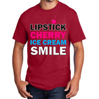 Lipstick Cherry Retro Basic T-shirt | Artistshot