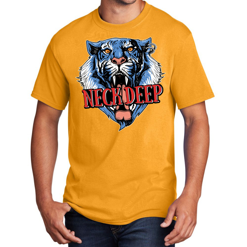 Neck Deep   Tiger Basic T-shirt by dallycoplina | Artistshot