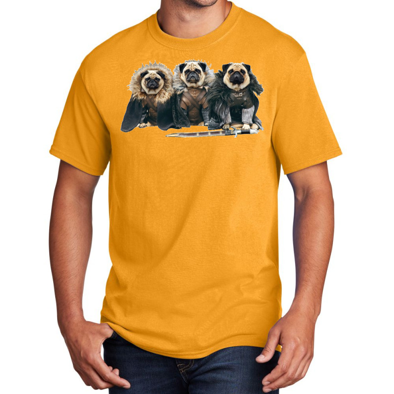 Pug Of Thrones Basic T-shirt by dallycoplina | Artistshot