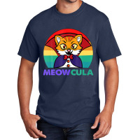 Meowcula Vampire Cat Dracula Basic T-shirt | Artistshot