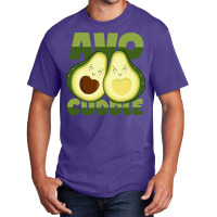 Avocado Hug Pun Cuddling Avocuddle Girl Basic T-shirt | Artistshot