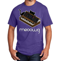 Synthesizer Cat Meow Basic T-shirt | Artistshot