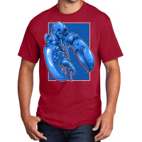 Funny Jumpscare Lobster Meme Blue Crustacean Pullo Basic T-shirt | Artistshot