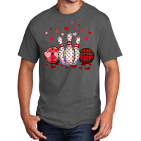 Buffalo Plaid Red Bowling Gnome Christmas Valentin Basic T-shirt | Artistshot