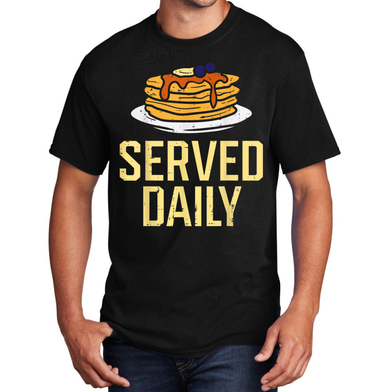 Pancakes Served Daily American Football Funny Spor Basic T-shirt | Artistshot