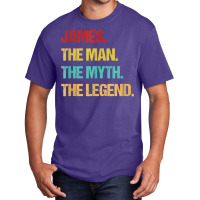 Mens James The Man The Myth The Legend T Shirt Basic T-shirt | Artistshot