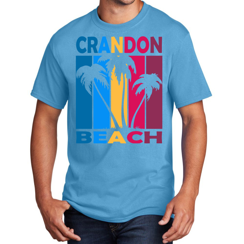 Crandon Beach Miami Florida Hipster Basic T-shirt | Artistshot