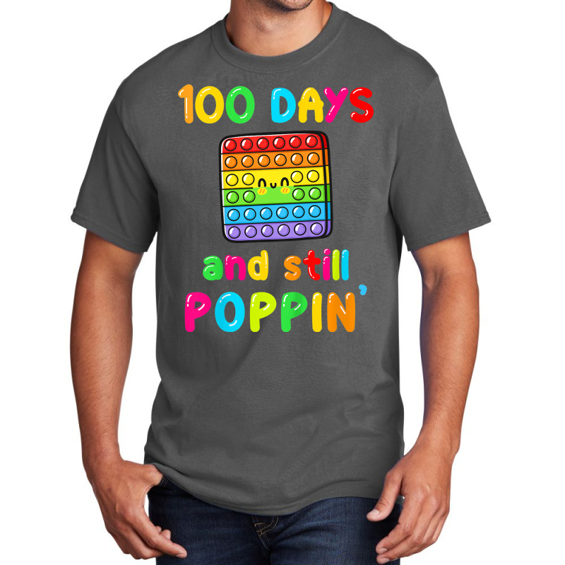 Kids Happy 100 Days Of School And Still Poppin 100 Basic T-shirt | Artistshot