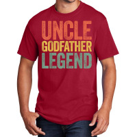 Mens Uncle Godfather Legend T Shirt Father's Day T Basic T-shirt | Artistshot