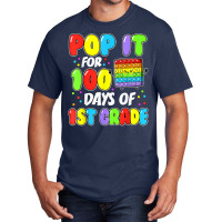 Kids Kids 100th Day Of School Pop It 100 Days Of 1 Basic T-shirt | Artistshot