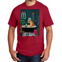 Tiger In A Bathtub Basic T-shirt | Artistshot