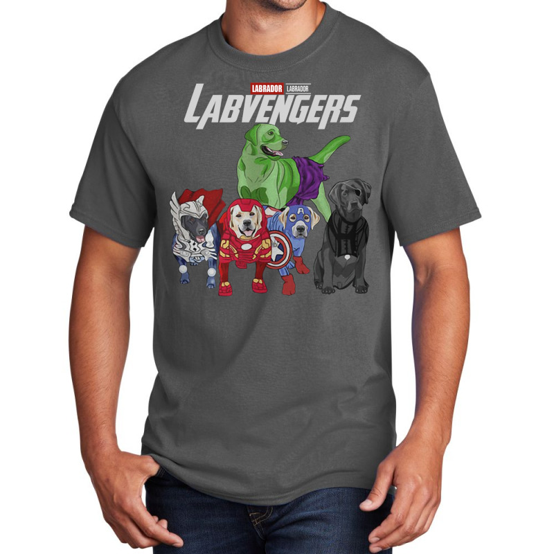 Labrador Labvengers Shirt Designer Basic T-shirt by bowsernevala4 | Artistshot