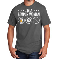 Im A Simple Woman 8 Ball Pool Cue Billiards Basic T-shirt | Artistshot