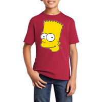 The Simpsons Bart Simpson Face Basic Youth T-shirt | Artistshot