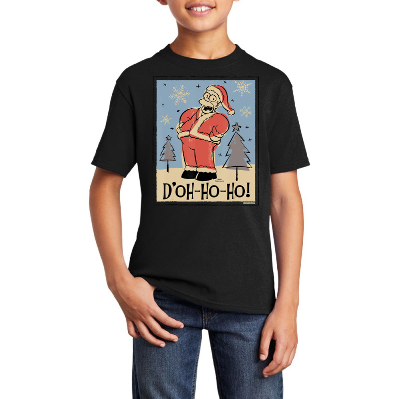 The Simpsons Homer Santa Christmas Holiday Dâ€ Basic Youth T-shirt by longdanouj | Artistshot