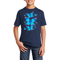 Majestic Butterfly   Blue Butterflies Morpho T Shi Basic Youth T-shirt | Artistshot