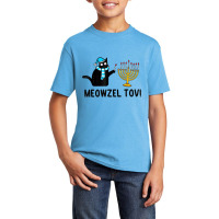 Meowzel Tov Chanukah Jewish Cat Owner Ugly Hanukka Basic Youth T-shirt | Artistshot