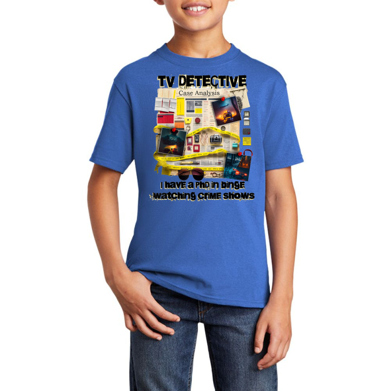 Tv Detective Cute True Crime Investigation Junkie Basic Youth T-shirt by africaka | Artistshot