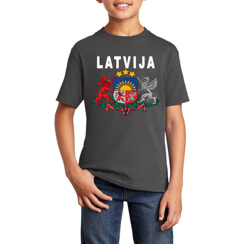 Latvian Language Latvija Emblem Premium T Shirt Basic Youth T-shirt by hausch | Artistshot