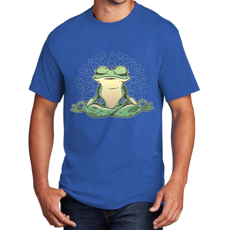 Meditating Yoga Frog Basic T-shirt by PattonPlacex | Artistshot