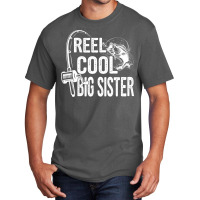 Reel Cool Big Sister Funny Fishing Fathers Day Gif Basic T-shirt | Artistshot