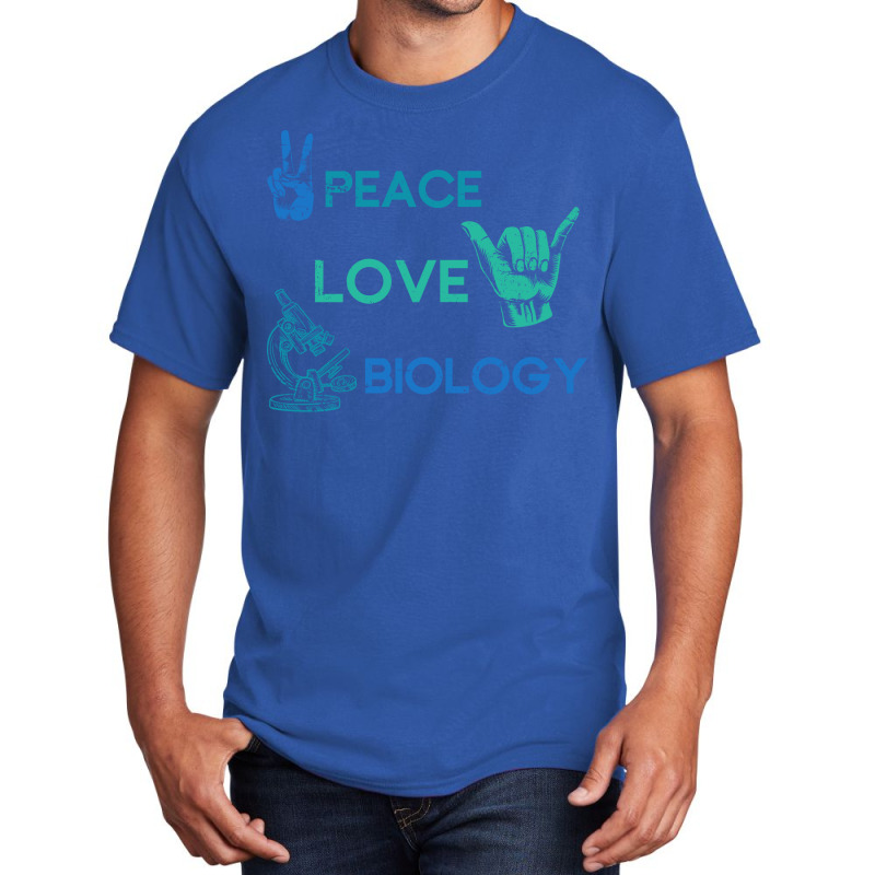 Peace Love Science Hippie Biology Girl Basic T-shirt by limverjobetg | Artistshot